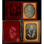 A rare daguerreotype portrait 'The High Sheriff of Rutland' c.1835, oval and in a leather case. Sold