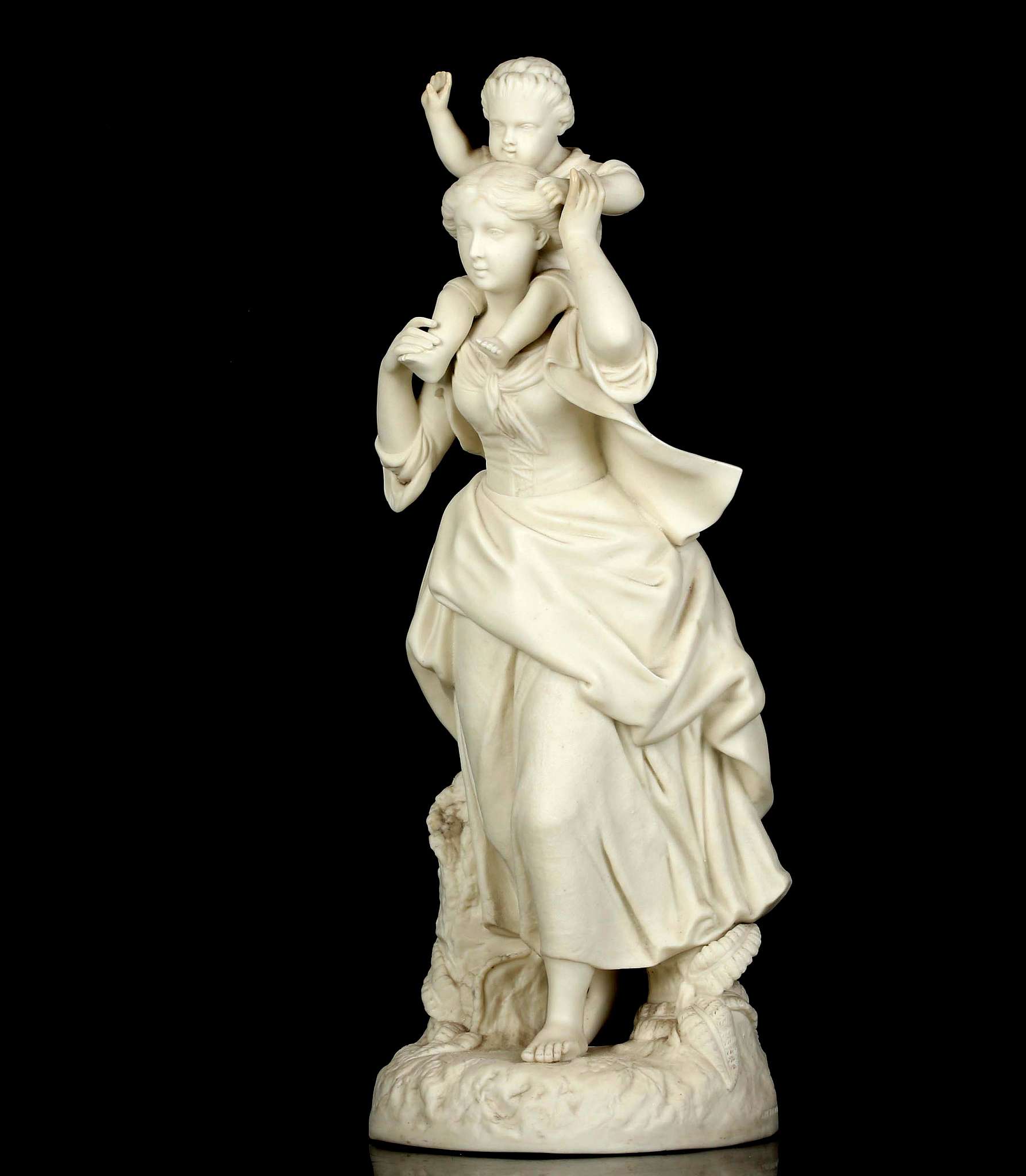 AN 'ART UNION OF GREAT BRITAIN' PARIAN FIGURE, late 19th century, modelled as a corseted woman - Image 3 of 6