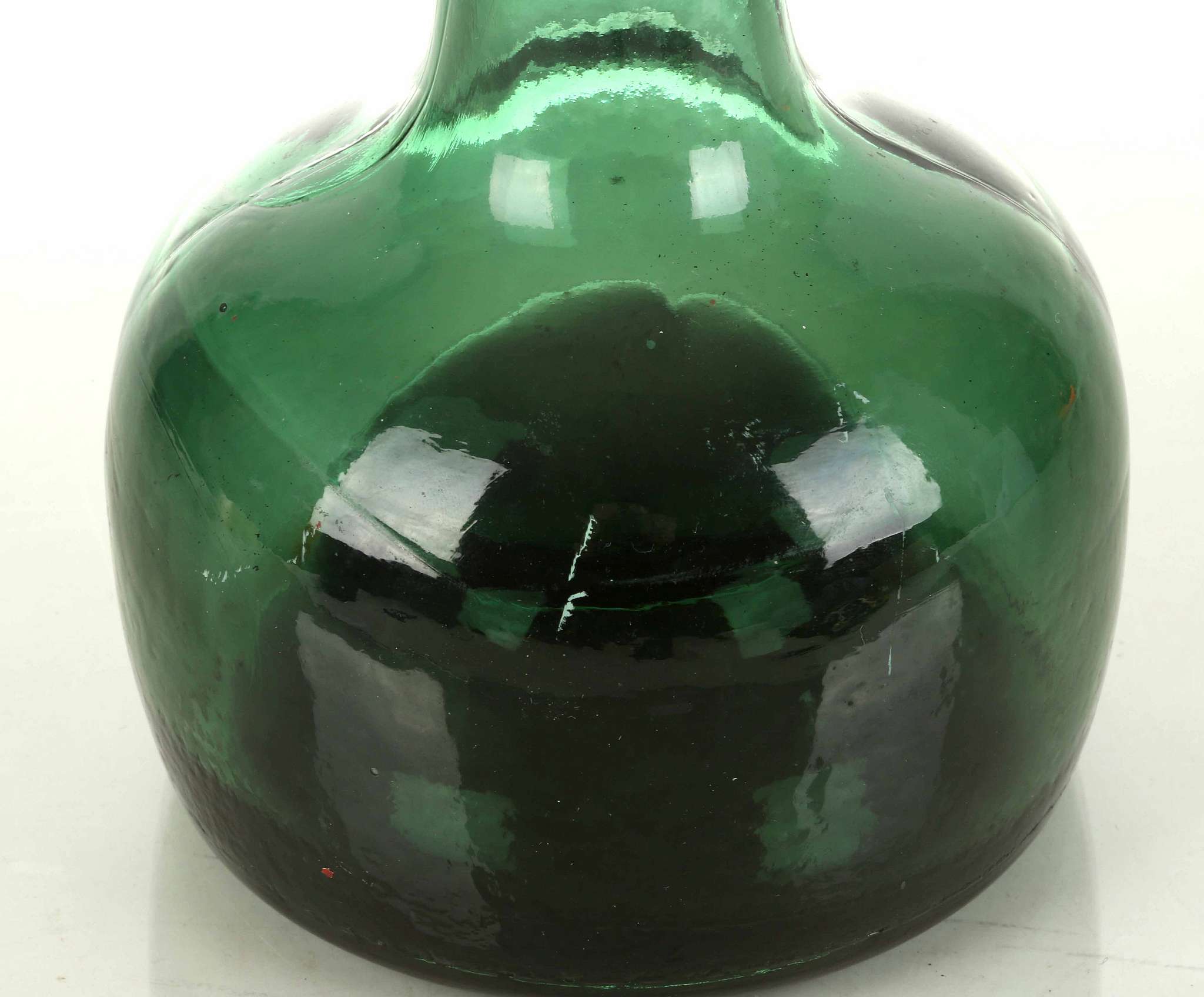 A NOVELTY GREEN GLASS MUSICAL ONION WINE BOTTLE, early 20th century, moulded in 18th century - Image 4 of 5