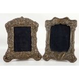 A pair of modern solid sterling silver photo frames, Birmingham 1992-3.