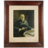 Winston Churchill in WW2 shell suit, large framed print.