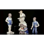 A COLLECTION OF DANISH PORCELAIN FIGURES, 20th century, comprising a Royal Copenhagen figure of a