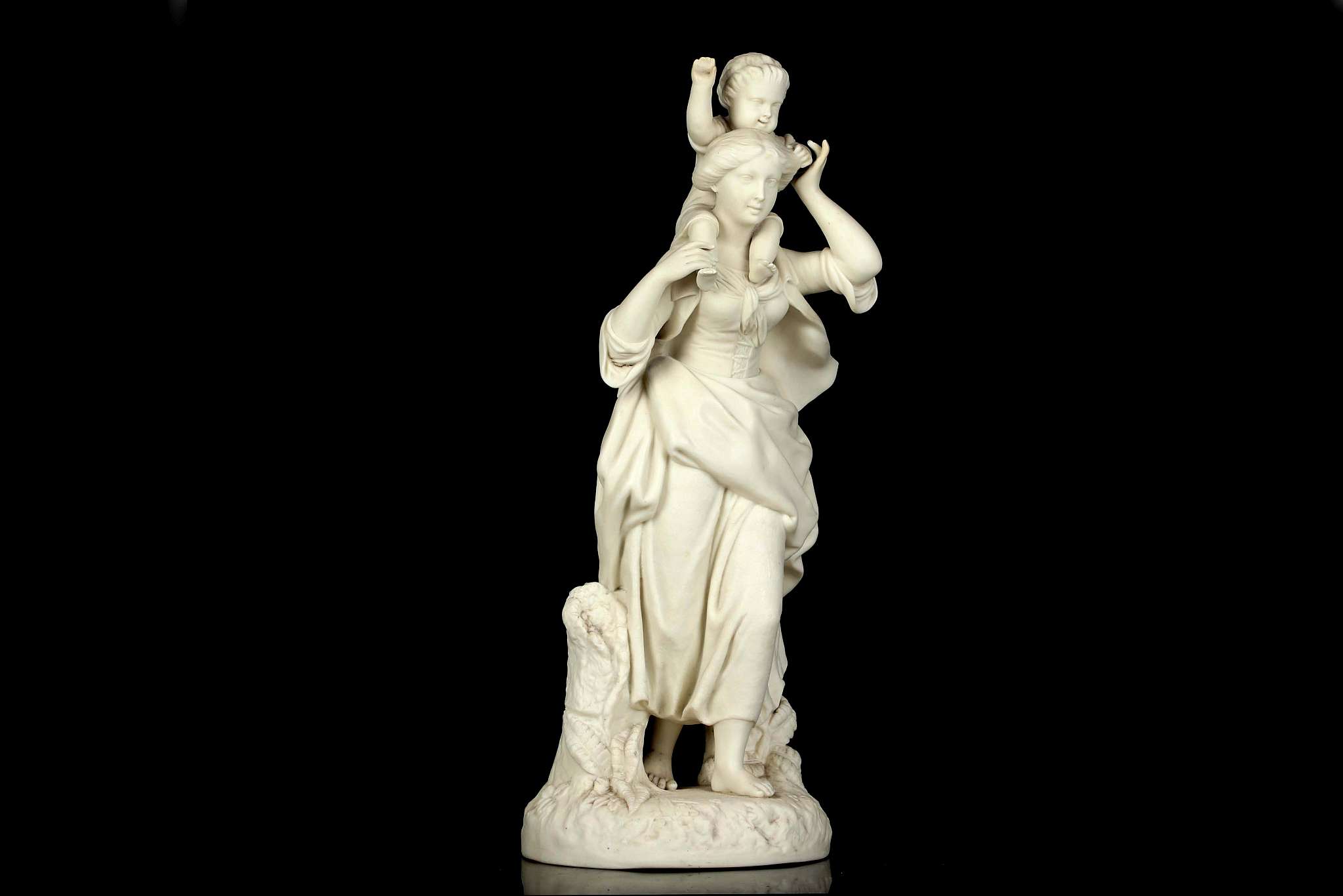 AN 'ART UNION OF GREAT BRITAIN' PARIAN FIGURE, late 19th century, modelled as a corseted woman