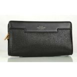 SMYTHSON CLUTCH BAG, black grained and smooth cont