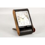 An Art Deco, Swiss Jaeger Le Coultre, desk alarm clock, made for The Northern Goldsmiths Co,