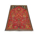 Persian Sarouk rug, 2.20m x 1.40m. Condition rating B/C.