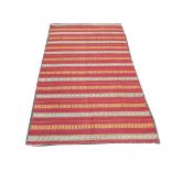 A mid-late 20th Century Moroccan kilim, 2.55m x 1.59m. Condition rating B.