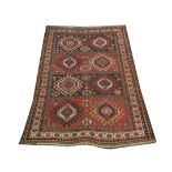 Caucasian Chonderesk kazak, early 20th Century, 1.92m x 1.39m. Condition rating B.