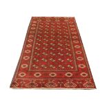 Turkoman Bokhara carpet, 3.45m x 2.05m. Condition rating A.