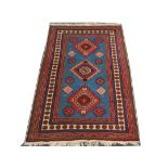 Azerbaijan Russian rug. 1.74m x 1.18m. Condition rating B.