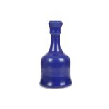 A CHINESE MONOCHROME BLUE MALLET FORM VASE.With G
