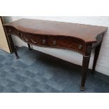A late 19th century serpentine front mahogany side