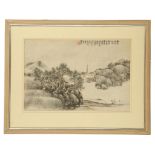 A CHINESE LANDSCAPE PAINTING.
Late Qing Dynasty.
Framed and glazed, 35 x 50cm.


水墨山水