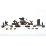A COLLECTION OF INDIAN BRONZE OBJECTS.(15)