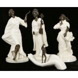 4 Minton porcelain figures, from the same 'Ivory &