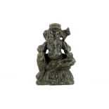 AN INDIAN SCHIST CARVING OF GANESHA.
9.5cm H.