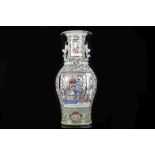 A LARGE CHINESE CANTONESE FAMILLE ROSE VASE.Qing