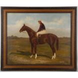 William Albert Clark 1899-1936, 'Chesnut Bay with Jockey', oil on canvas, signed lower left, the