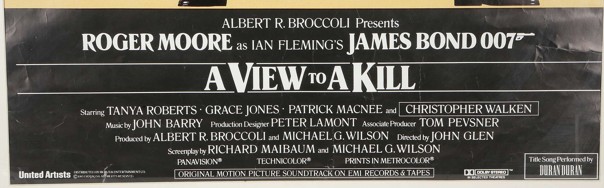 James Bond, 'A View to a Kill, movie poster, distr - Image 2 of 4