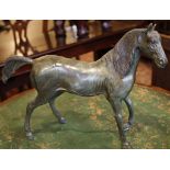 Bronze horse, realistically cast. 46cm high.