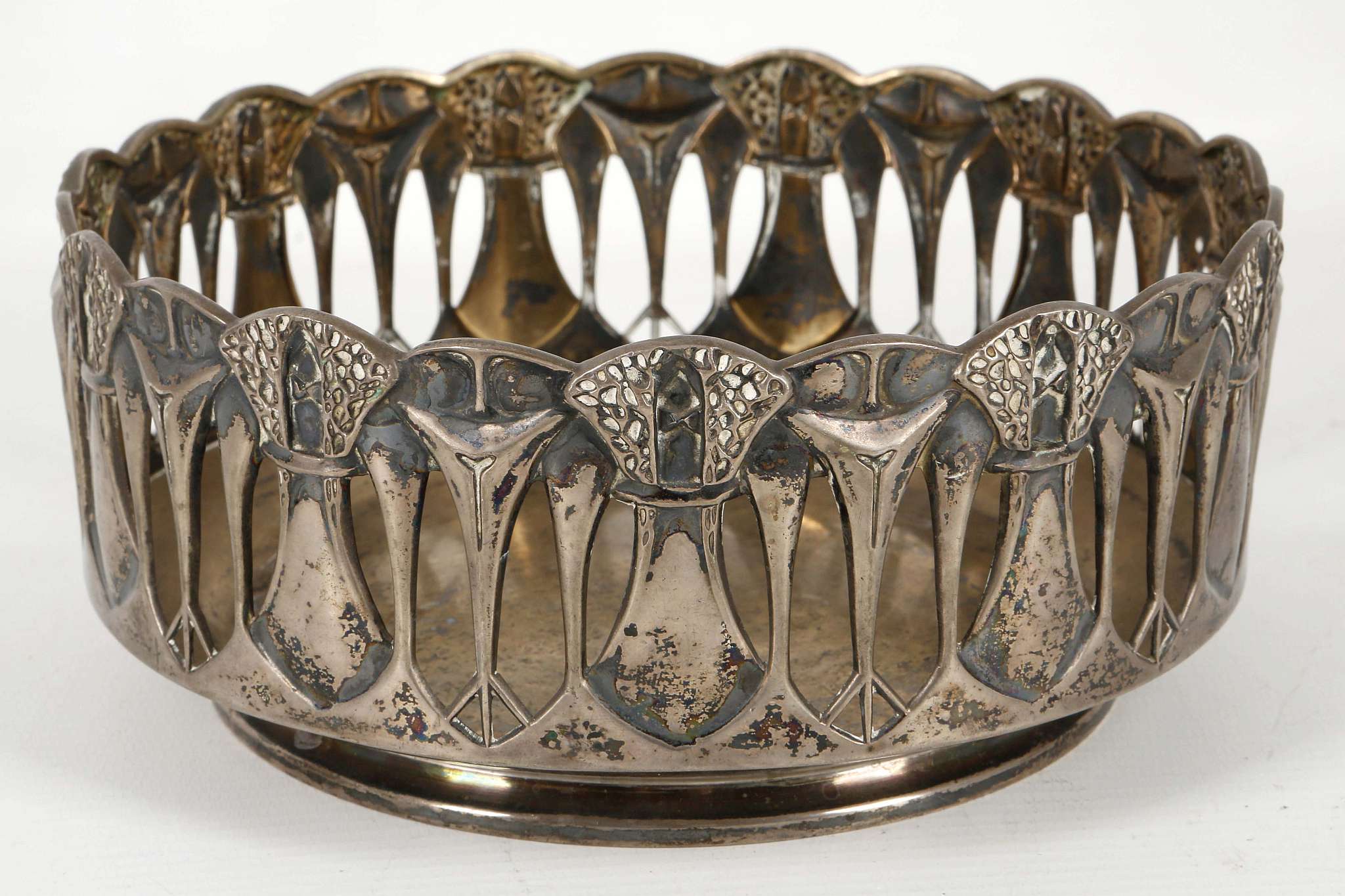 WMF JUGENDSTIL FRUIT BOWL, pierced metal decoratio - Image 2 of 5