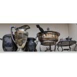 A collection of domestic silver plate items includ