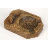 A. Thompson (Mouseman) ashtray with carved mouse.