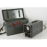 A British military oscilloscope miniature C.T.52 with carry case, c.1954.