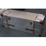 Footlocker trunk, aviation style, lift up top and