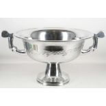 Champagne bucket, chrome. 30cm high.