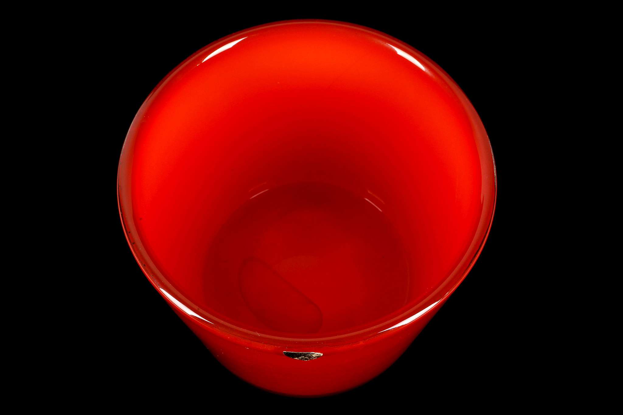 SVEND PALMQVIST for ORREFORS, a red cased glass vase, possibly an exhibition piece, bears gold - Image 3 of 4