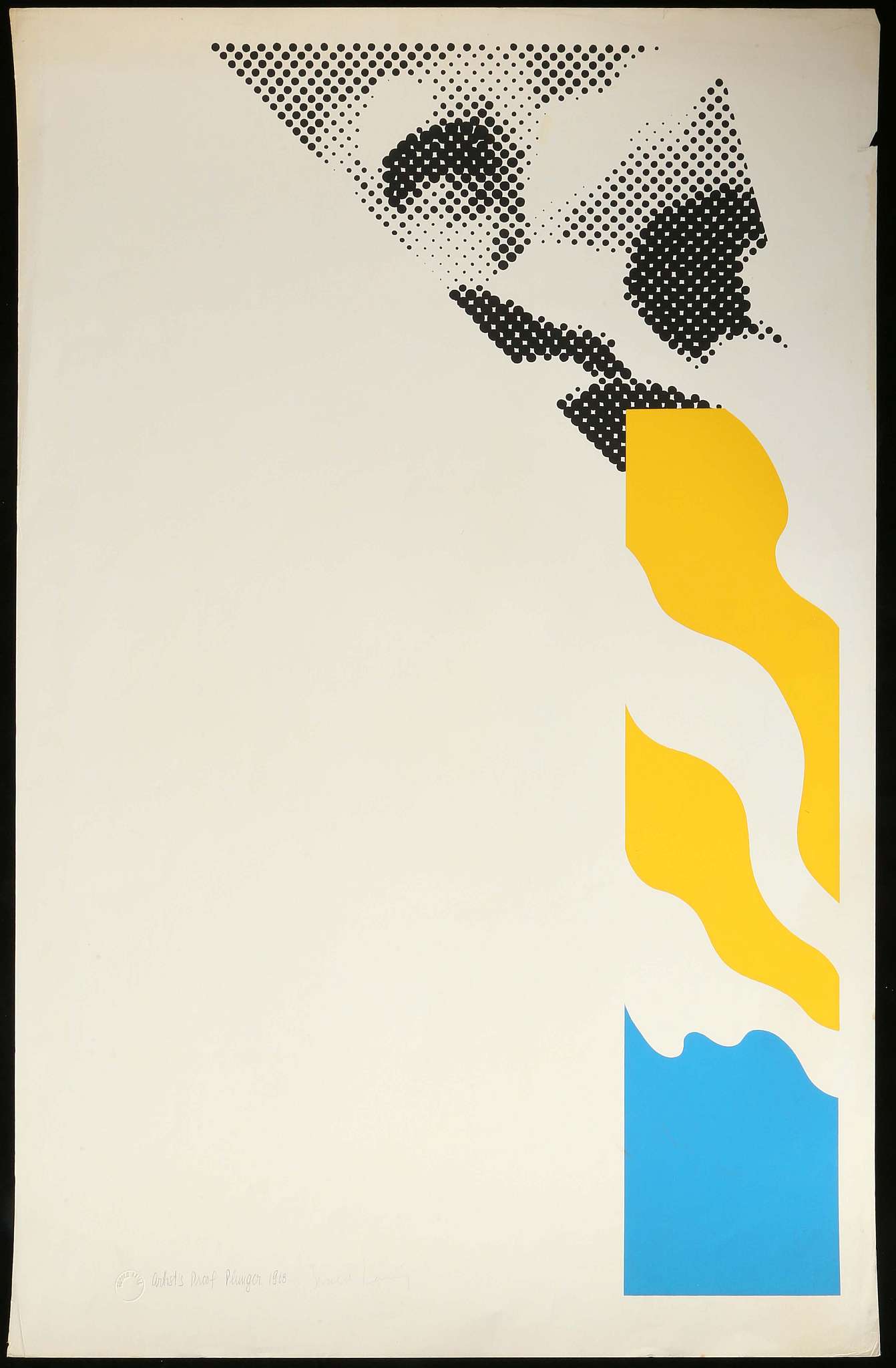 § GERALD LAING (BRITISH 1936-2011), 'PLUNGER', 1968, screen print in colours, signed, Artists
