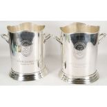 Wine coolers, a pair. Stamped Louis Roederer, 24cm