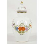 A 20th century Meissen porcelain jar and cover, pa