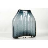 A WHITEFRIARS SHOULDER VASE, circa 1970, Indigo coloured glass, pattern no. 9678 from the Textured