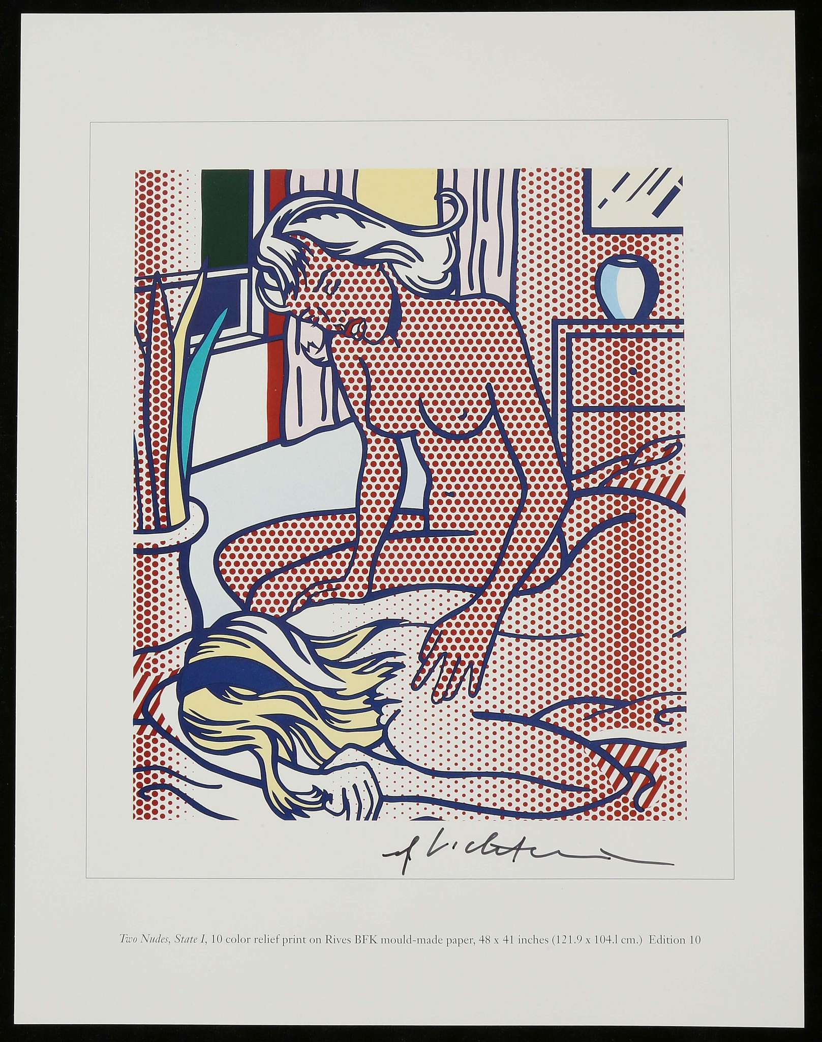 AFTER ROY LICHTENSTEIN (AMERICAN 1923-1997), 'TWO NUDES', 1994, lithograph in colours, Tyler