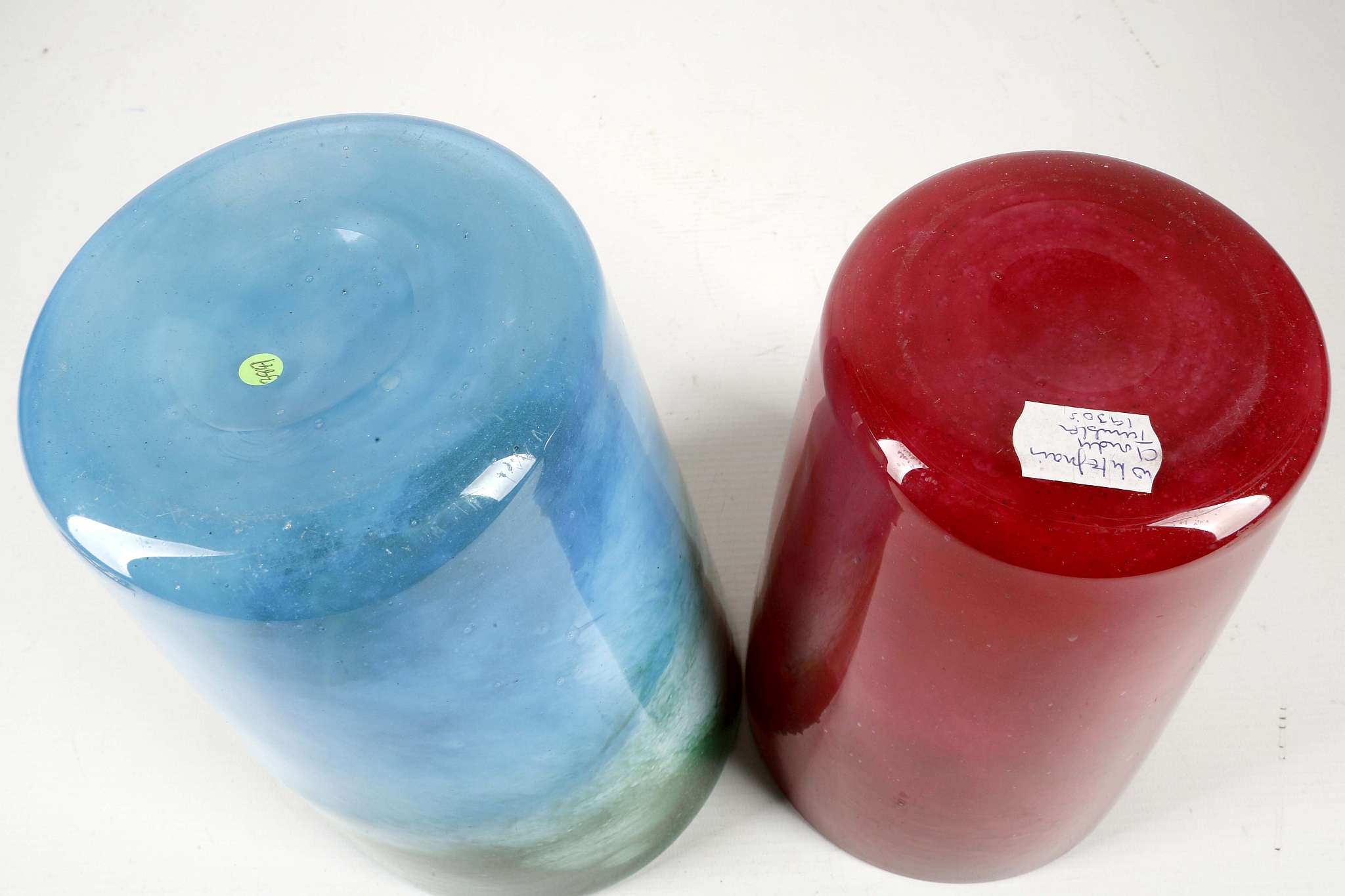 TWO 1930's WHITEFRIARS CLOUDY GLASS TUMBLER VASES, - Image 4 of 4