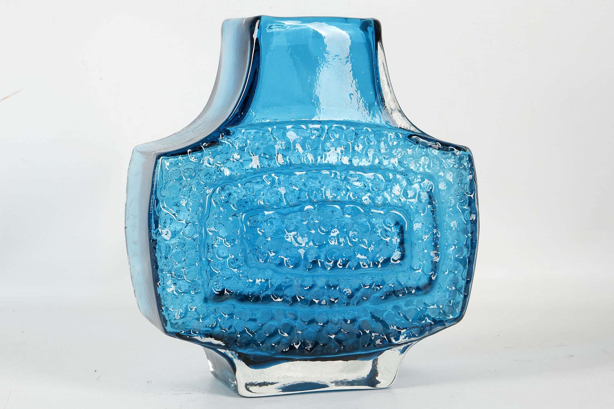 A WHITEFRIARS TV VASE, circa 1970, in Kingfisher b