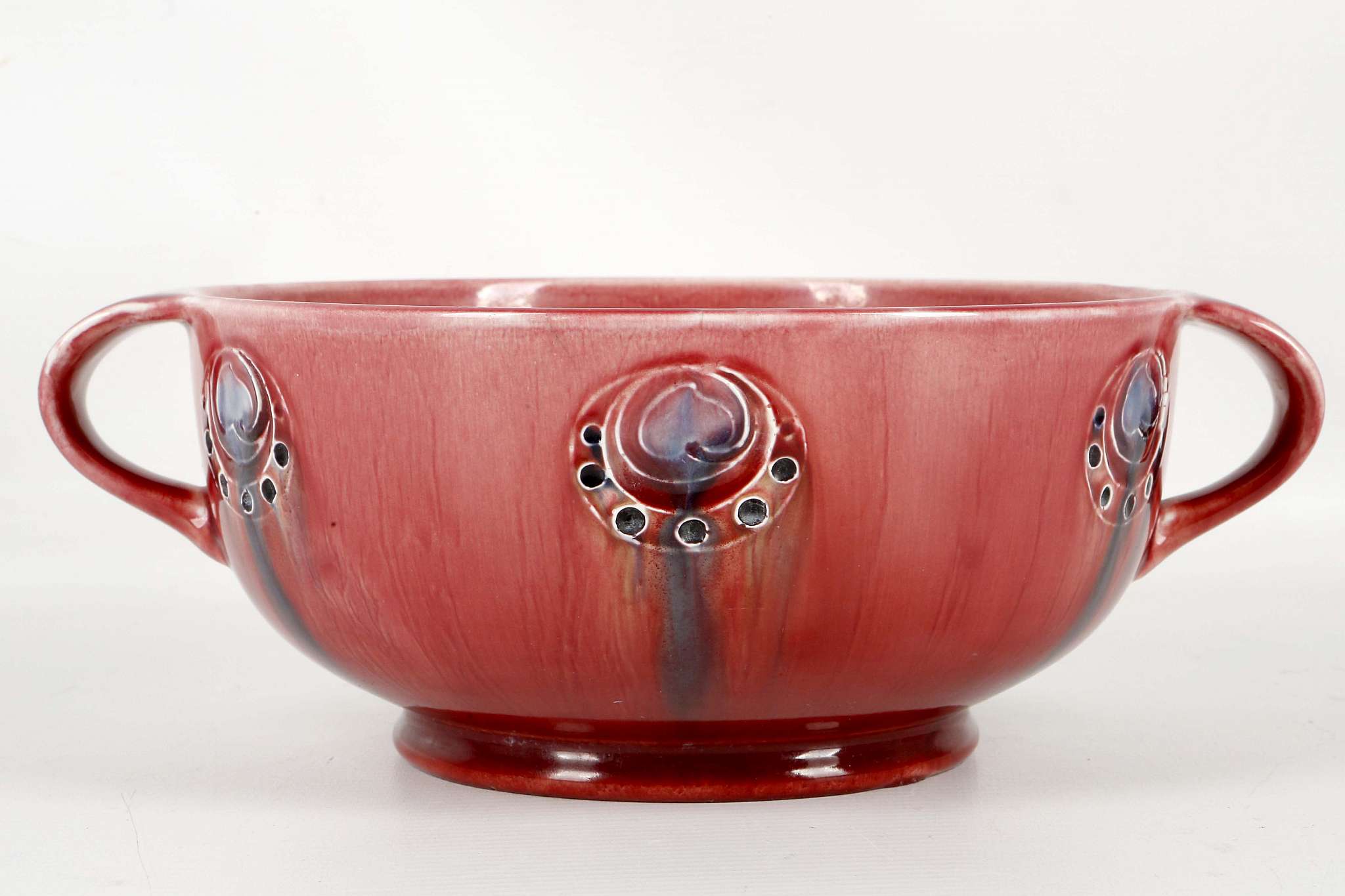 WILLIAM  MOORCROFT  FLAMMINIAN WARE BOWL, RETAILED BY LIBERTY & CO., early 20th century, circular - Image 3 of 6