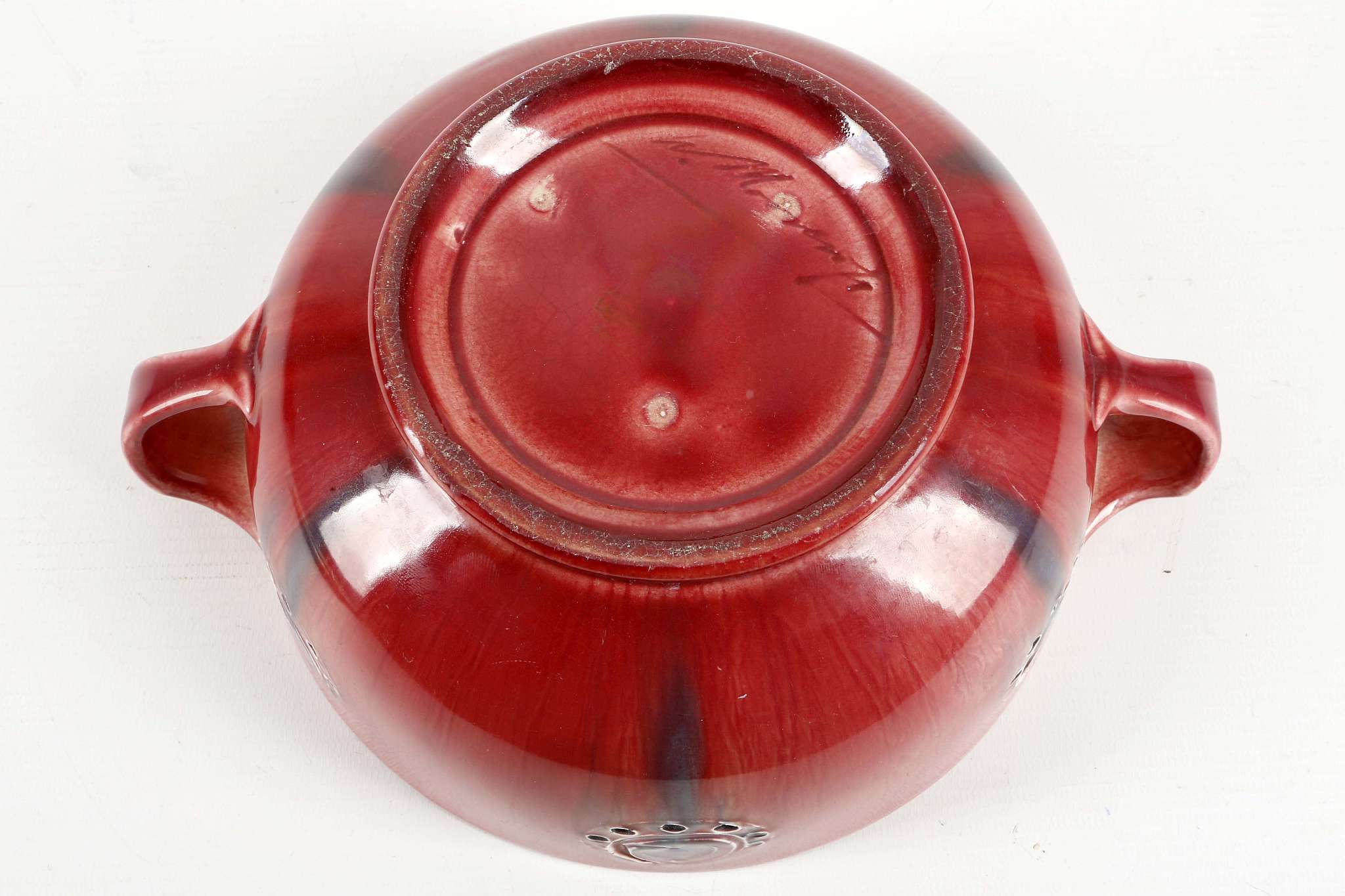 WILLIAM  MOORCROFT  FLAMMINIAN WARE BOWL, RETAILED BY LIBERTY & CO., early 20th century, circular - Image 5 of 6