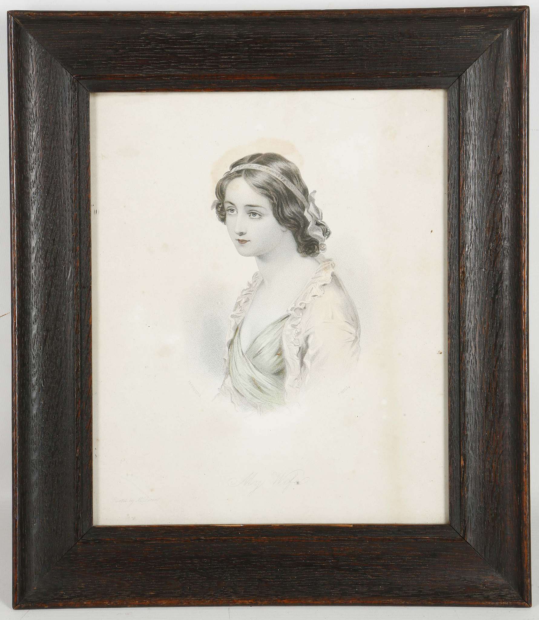 Five framed pictures including portraits, pheasants etc. (5). - Image 5 of 10