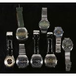 Four 1970's Orient, full calendar gent's wristwatches and four other Orient wristwatches. (8).