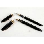 Sheaffer 'snorkel filler' fountain pens; Saratoga and possibly PFM III.