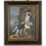 A maritime oil painting portrait of Admiral Edward Vernon b.1684. Vernon was a Commander in Chief of