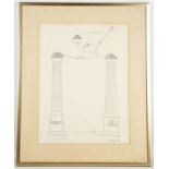 Nine various framed cartoons, to include Bristow of Standard fame, a set of cartoons relating to