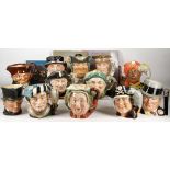 A collection of large Royal Doulton character jugs to include; 'The Elephant Trainer', 'Glen