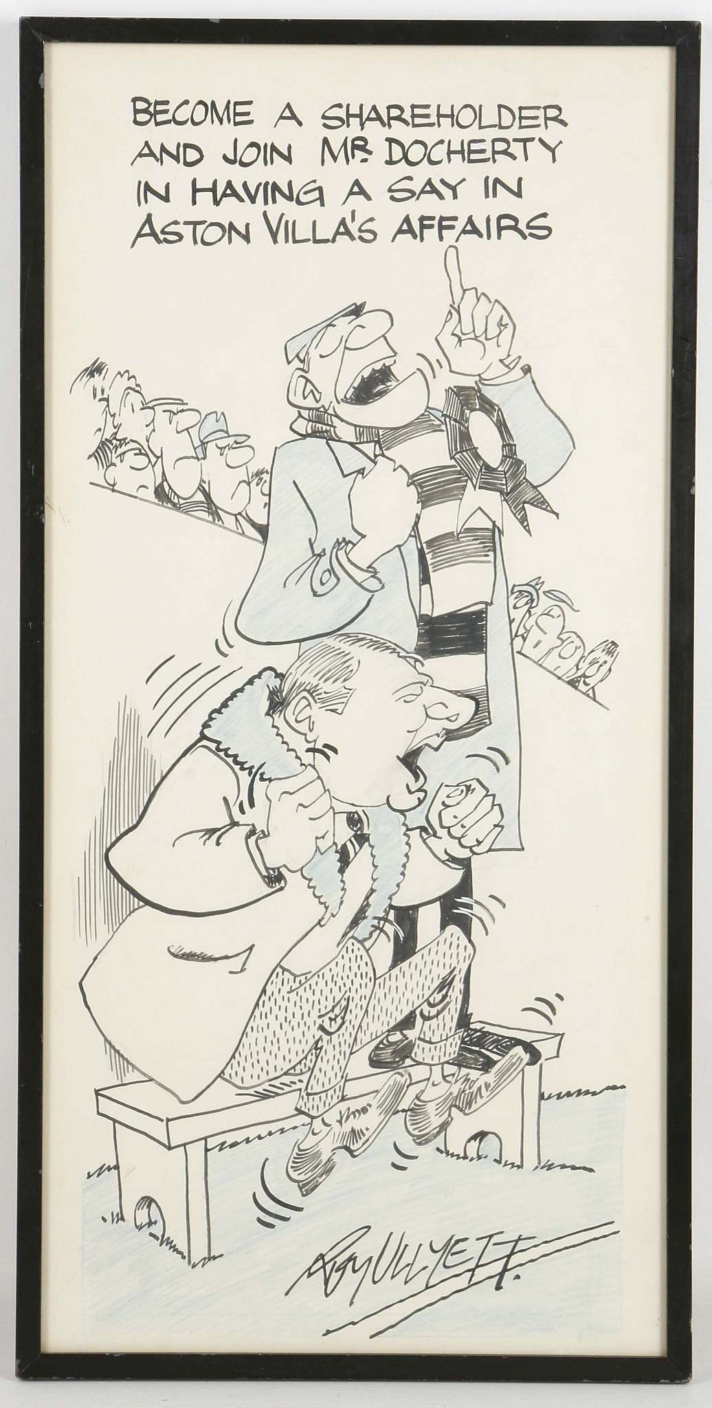 Nine various framed cartoons, to include Bristow of Standard fame, a set of cartoons relating to - Image 8 of 9