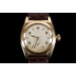 A 14ct gold late 1940's gent's Rolex Oyster Perpetual chronometer, N58016, with bubble back and