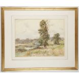 Paul McCormick R.I., 'Eventide', watercolour, riverscape, initialled lower right, with Royal