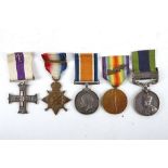 WWI Military Cross Officer's medal group, awarded